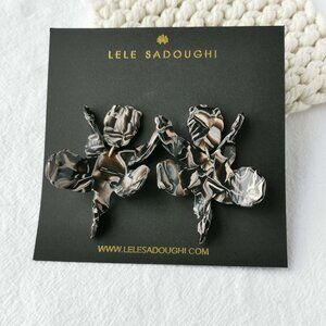 Authentic Lele Sadoughi Small Paper Lily - Maple Earrings